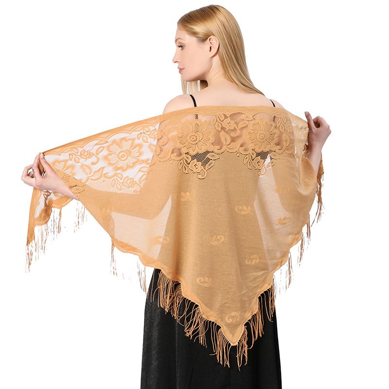 VOOTHOST Nieuwe Borduurwerk Kant Sjaal Sjaal Bloemen Driehoekige Sluier Sjaal Voor Vrouwen Feest Sjaal Bruiloft Poncho Stola's Dames Hoofdband Wraps F0176_voghion.com