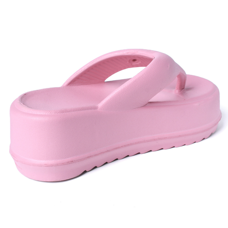 EVA thick-soled high-heeled flip-flops women's non-slip soft bottom stepping on feces feeling pinch-toe flip-flops for women_voghion.com