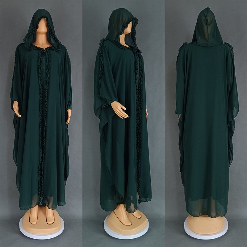 Dameskleding Capuchon Sjaal Lange Jurk Turkse Cardigan Robe_voghion.com