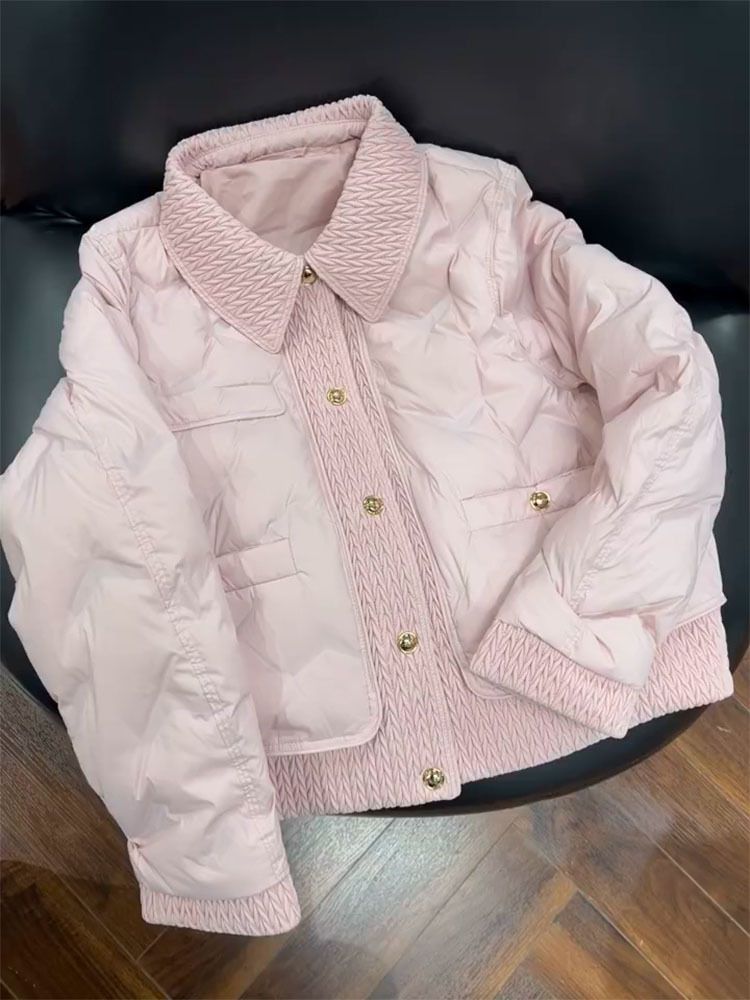 Women's Clothing Luxury And Look Very Good Cotton Clothes Celebrity Style Black Quilted Jacket For Women Autumn And Winter New Styles_voghion.com