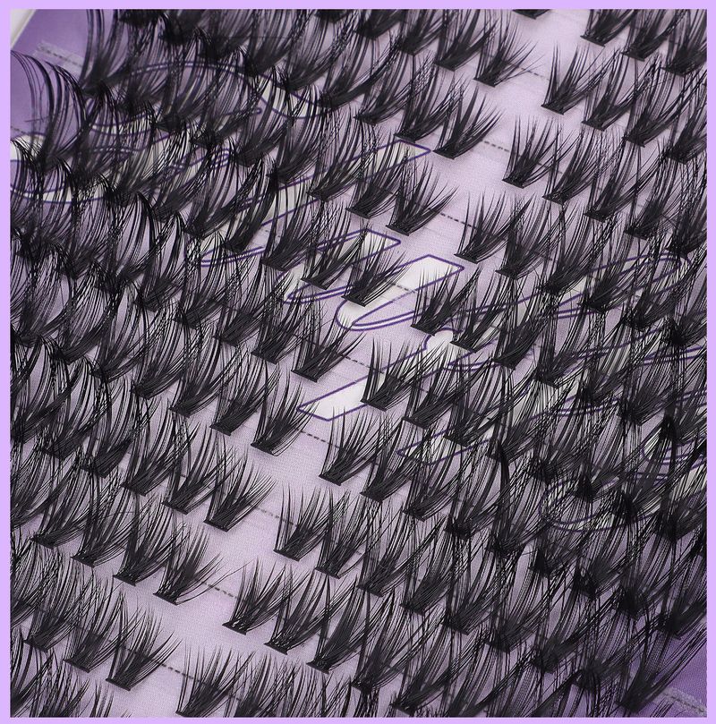False Eyelashes Large Capacity Single Cluster Segmented Eyelash Glue Tweezers Set D Curled Natural Thick Eyelashes_voghion.com