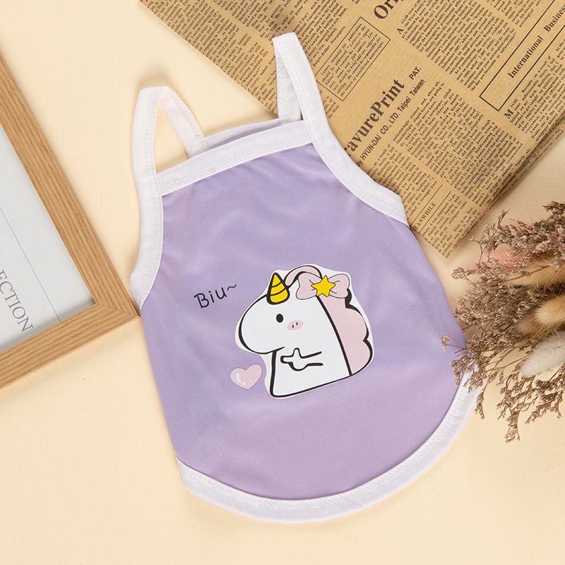 Pet Clothes Cat Bichon French Bulldog Pomeranian Small New Vest Strap Dog Apparel Summer Thin Style_voghion.com