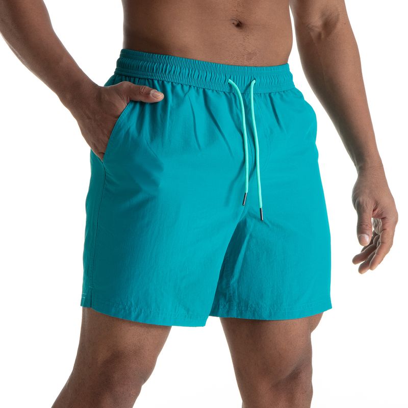 Pantaloncini da spiaggia da uomo in stile europeo - Impermeabili e foderati per spiaggia e nuoto (cavallo con tassello, vestibilità ampia, asciugatura rapida, nero/blu, dalla S alla XXL)_voghion.com