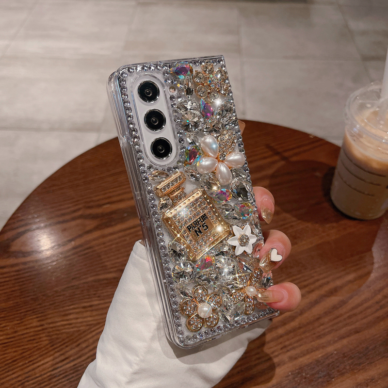 Étui de téléphone portable pour Samsung Z Fold5, nouvelle housse de protection pliable en strass de luxe zFold4, pliable haut de gamme_voghion.com