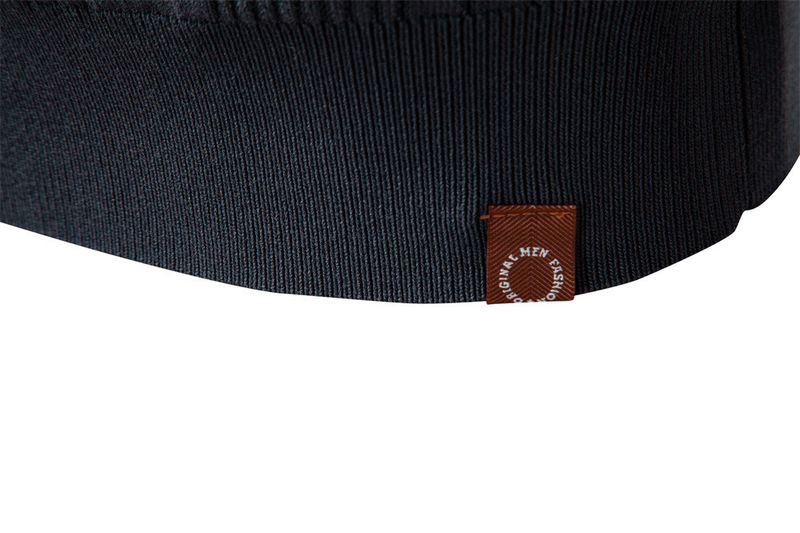Heren slim fit gebreide trui met omslagkraag en rits - moderne stedelijke trui voor de herfst-winter, zeer elastische viscosemix_voghion.com