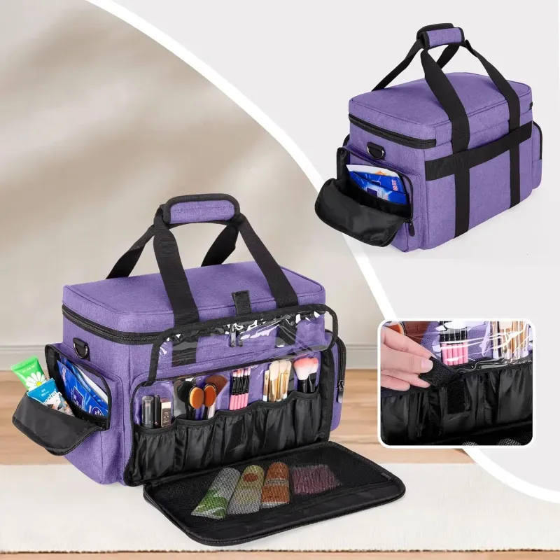 Large Cosmetic Bag With 2 Detachable Pockets And Dividers 250318l_voghion.com