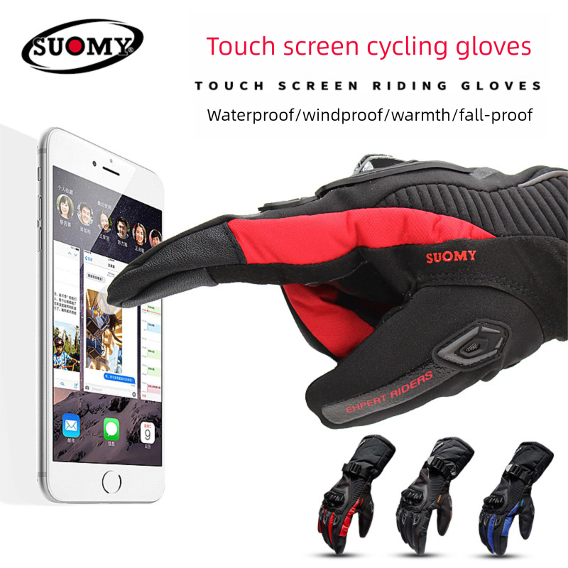 Zimowe rękawice motocyklowe wodoodporne i ciepłe do jazdy motocyklem terenowym, grube, długie, męskie_voghion.com