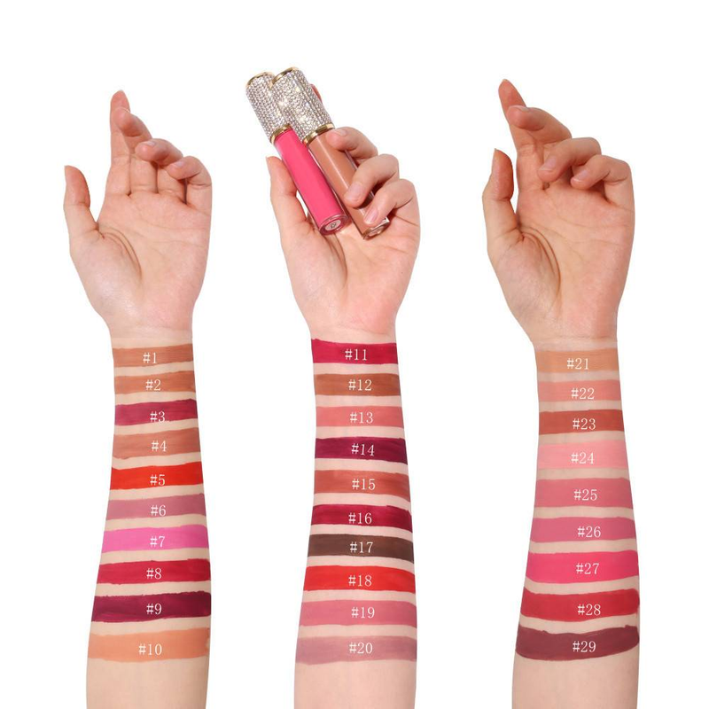 Flüssiger Lippenstift mit Antihaftbeschichtung, Farbbeständigkeit, Make-up ohne Verblassen, perlmuttartiger, matter Lippenstift_voghion.com