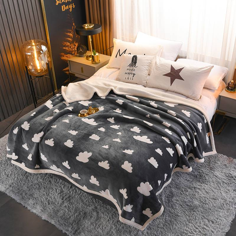 Plüsch-Fleecedecke für Kinder aus Lammfell – ultraweiche doppellagige Sherpa- und Korallenfleecedecke_voghion.com