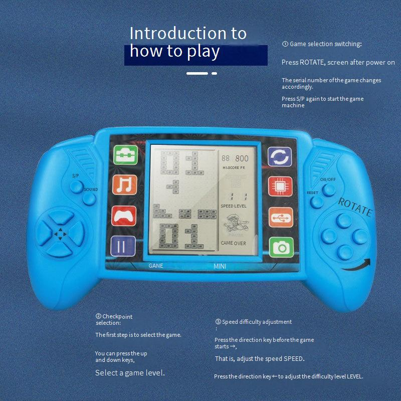 Videogameconsoles Klassieke Tetris-spelconsole Nostalgische handheld voor kinderen Retro handheld Educatief speelgoed voor kinderen Cadeau_voghion.com