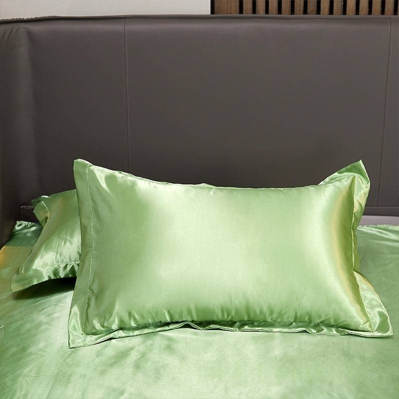 Kissenbezug aus gewaschener Seide – Satin in reiner Farbe, kühlend und glatt für die Haar- und Hautpflege_voghion.com