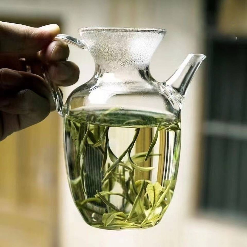 350ml Minimalist Borosilicate Glass Teapot – Custom Logo Option, Heat-Resistant For Stovetop & Induction Lightweight Nordic Style_voghion.com