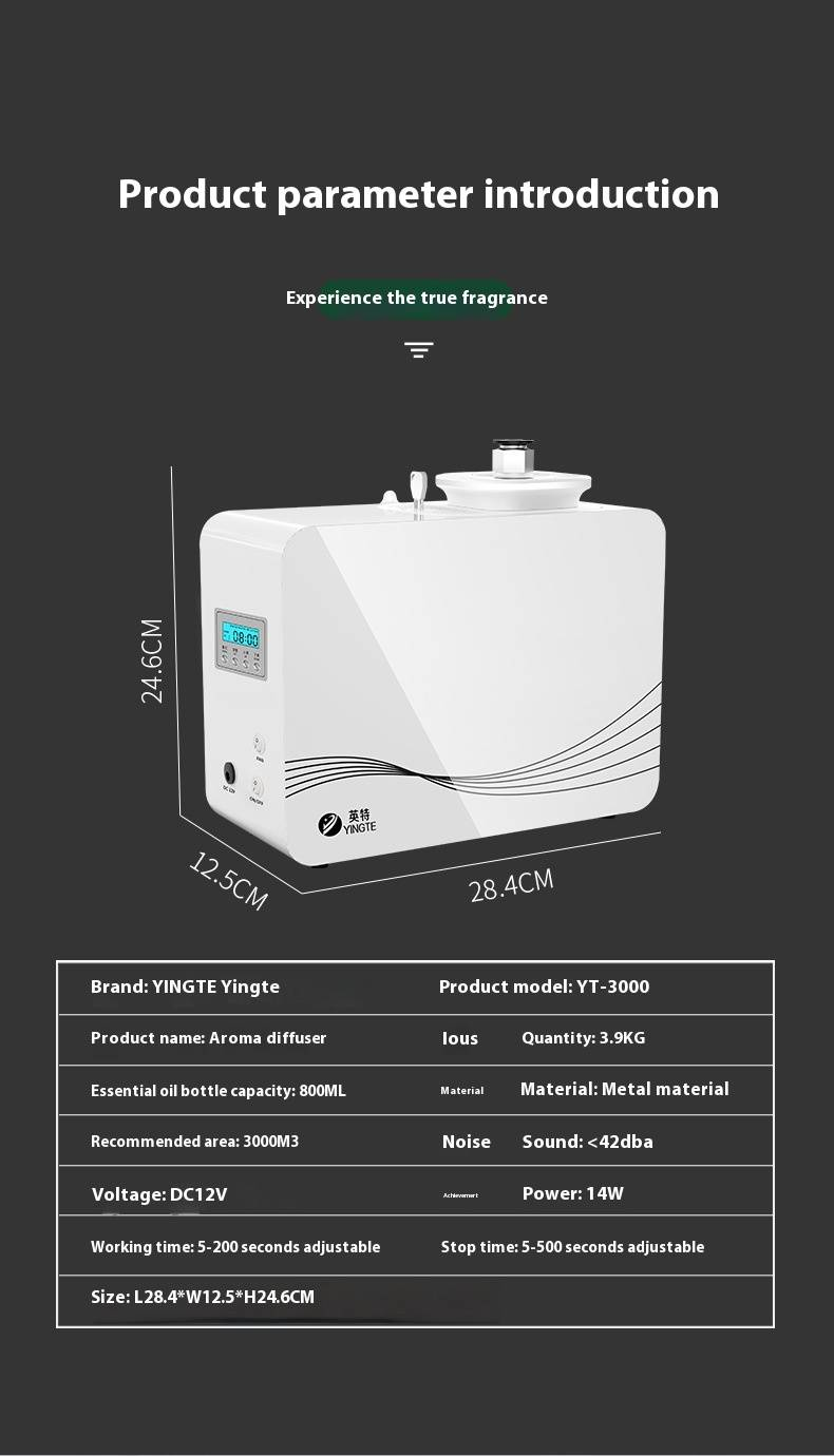 Intevi Commercial Aroma Diffuser Machine For Hotels, Lobbies, And Showrooms – Automatic Air Freshener With Timer, 800ML Large Capacity, Wall-Mounted_voghion.com