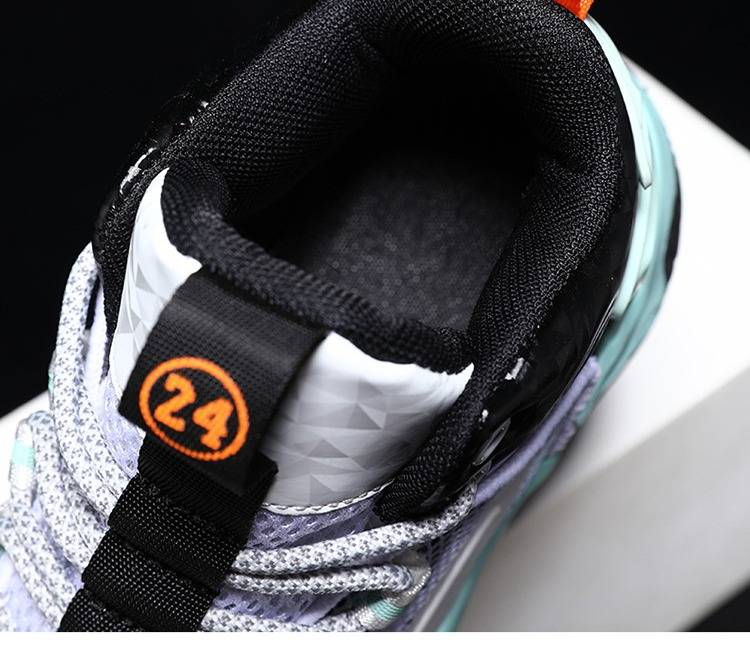 Boys' Mid-Top Basketball Shoes – Non-Slip Korean Style Sneakers For Running & Sports (Azure/Black/Golden, Size 28-39)_voghion.com