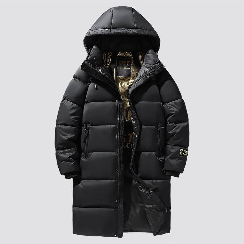 Winter Neue Männer Warme Dicke Lange Daunenjacke Mantel Herren Mit Kapuze Wasserdicht Schwarz Gold Puffer Jacke Männer Casual Winddicht Parkas Männlich_voghion.com