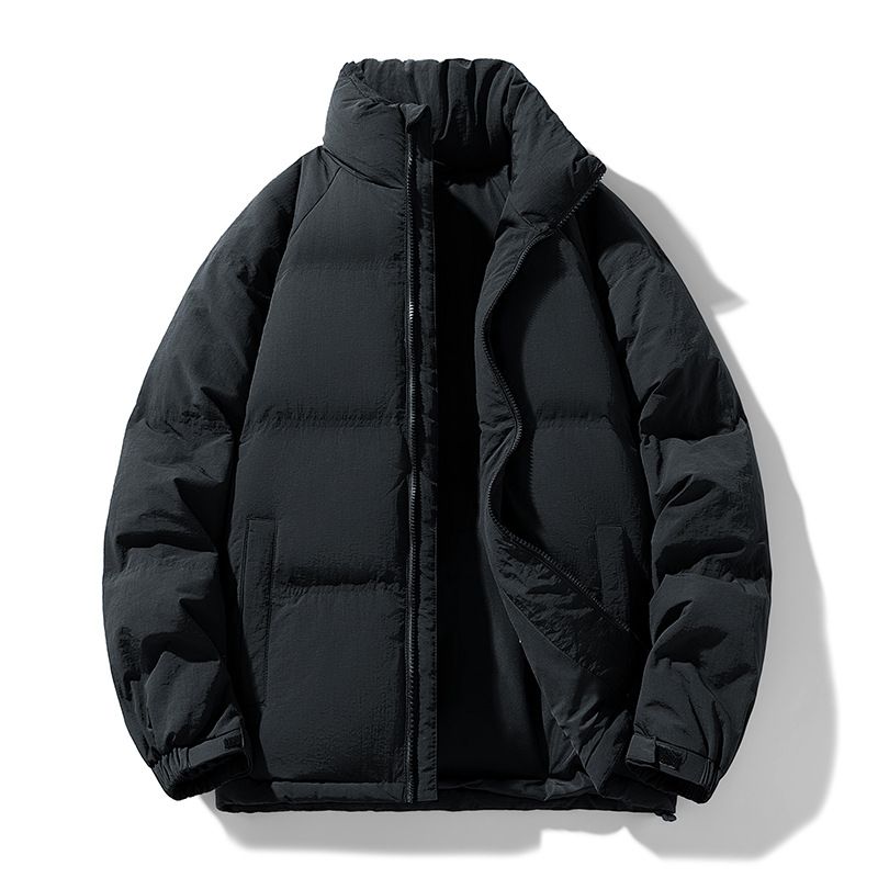 Men's Trendy Cropped Puffer Jacket – 85% White Duck Down (600+ Fill Power, Waterproof, 6 Sizes, Streetwear Style)_voghion.com