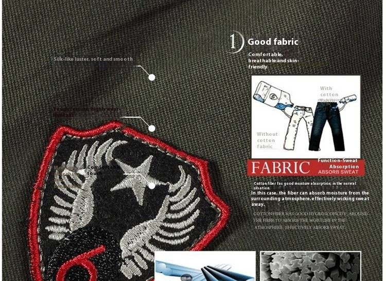 Freizeitjacke aus Baumwolle für Herren – leichte, atmungsaktive, winddichte Bomberjacke für den Außenbereich für Frühling und Herbst (Khaki, Schwarz, Armeegrün)_voghion.com