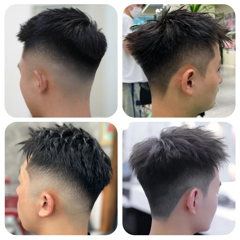 Selbstschneidender Positionierungskamm für Haare, Hilfswerkzeug mit Farbverlauf, Push-Cutting für Herrenhaar mit flachem Kopf, exklusiv für Friseure_voghion.com