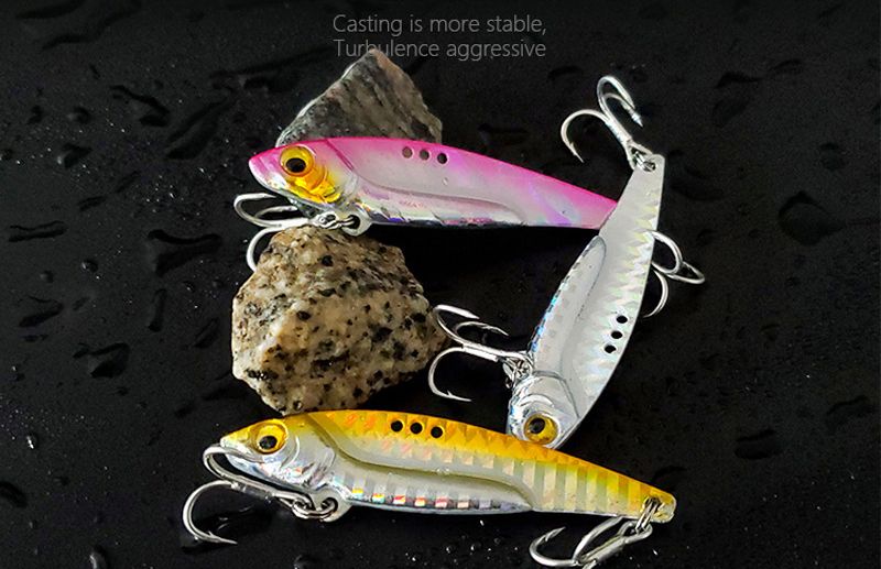 Esca VIB in metallo di rame rivestito di piombo, amo con scanalatura a sangue, esca per la pesca al black bass in acqua dolce e salata_voghion.com