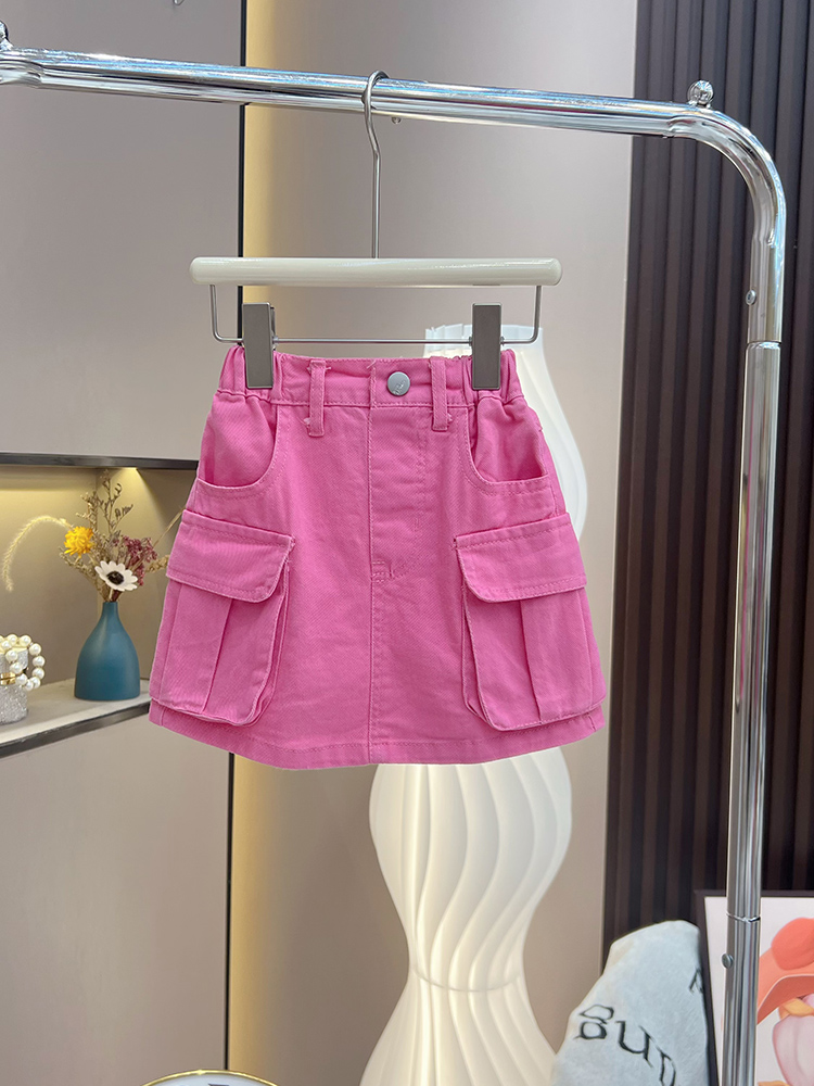 Abbigliamento per bambini Set gonna corta gilet senza maniche per bambine, abito estivo, gonna gilet alla moda per bambini di medie e grandi dimensioni, set due pezzi_voghion.com