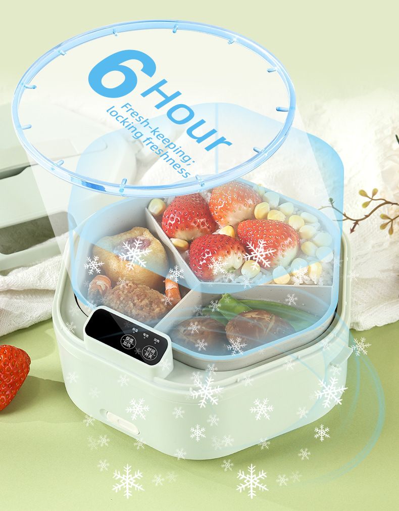 Rechargeable Lunch Box, 1.5L Insulated Wireless Heating Food Jar For Office, Hot Meal, Porcelain Inner Liner_voghion.com