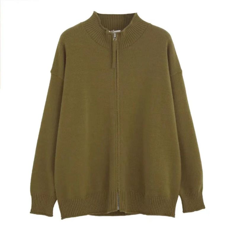 Herrenbekleidung Strickjacke mit Reißverschluss in europäischer Größe – Business Casual & warme Winterkleidung für Männer_voghion.com