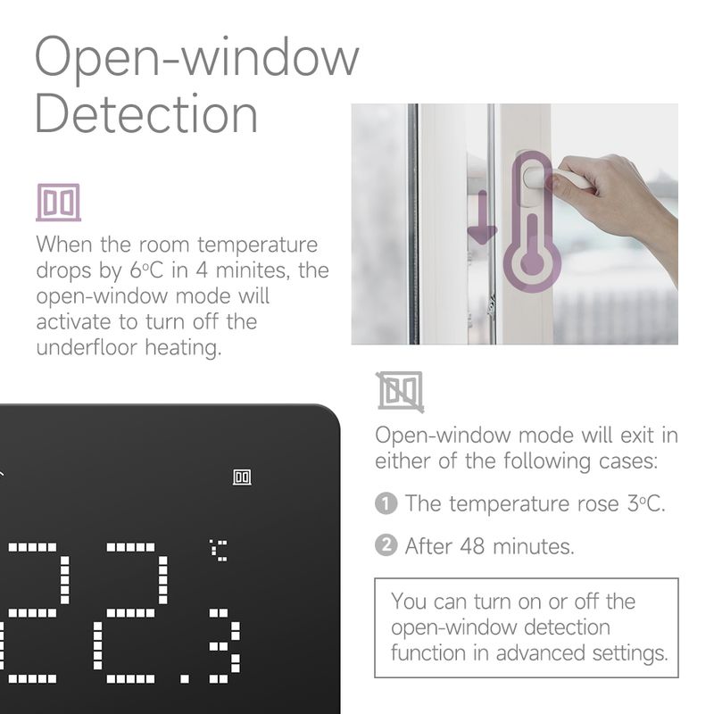 Chaudière à gaz intelligente Tuya / Thermostat ou thermostat WiFi Chauffage électrique Thermorégulateur Fonctionne avec Alexa Google Home_voghion.com