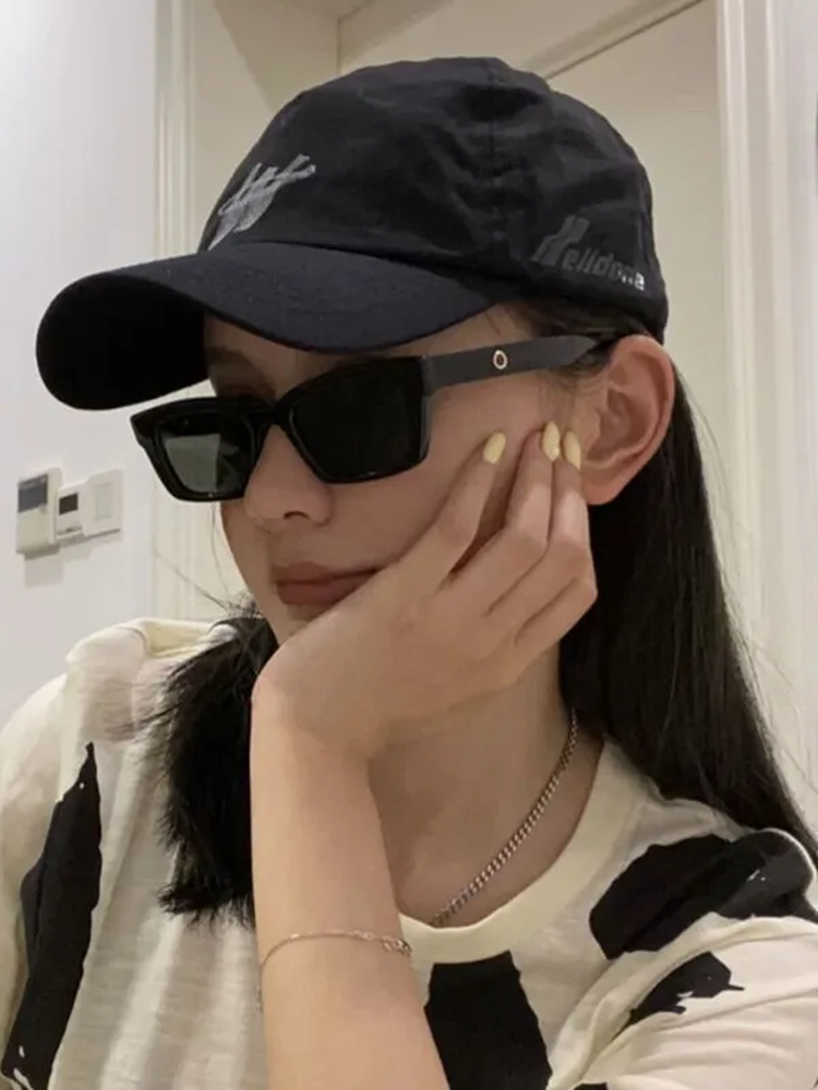 Retro-Sonnenbrille im Bandy-Stil für Damen und Herren, modisch im europäischen und amerikanischen Stil, Netzrot, UV-Schutz_voghion.com