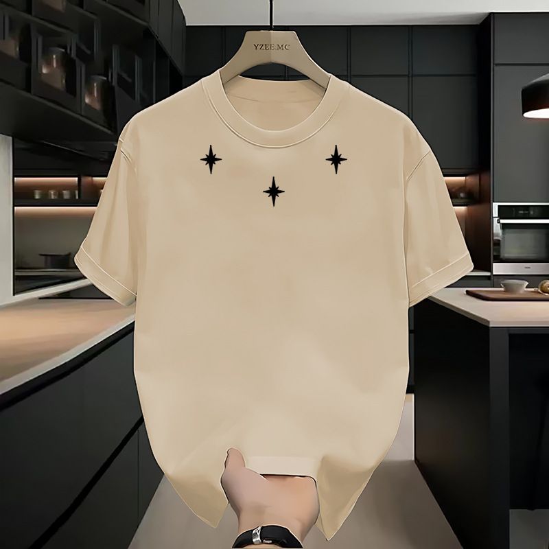 Herrenbekleidung Sommer Locker Vielseitig Trend Kurzarm T-Shirt Lässiger Rundhalsausschnitt Atmungsaktiv Langarmpullover_voghion.com