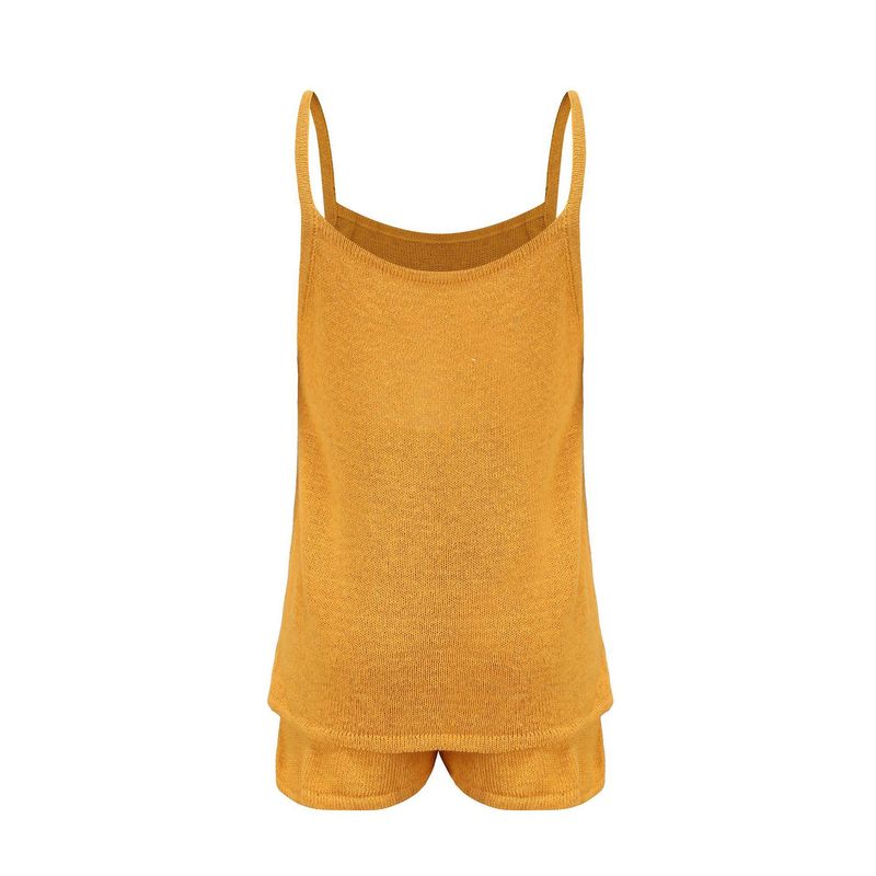 Set di maglioni con bretelle in tinta unita sexy e alla moda estiva da donna 2025, molto venduti_voghion.com