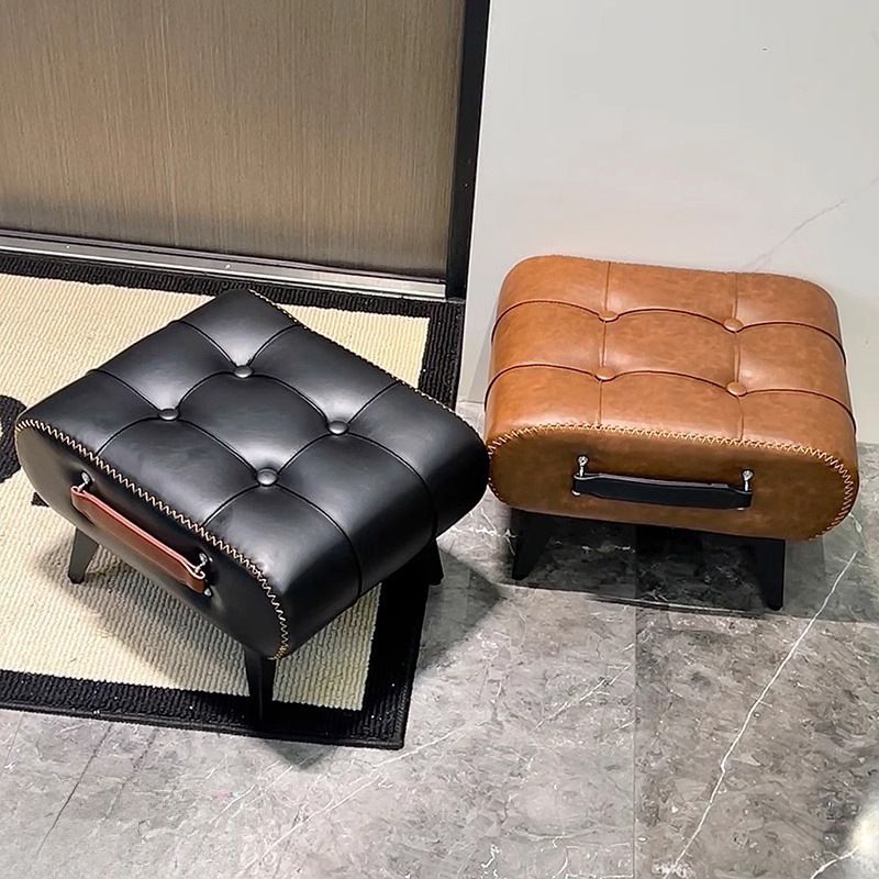 Meuble de salon, entrée, changement de chaussures, canapé, tabouret, patte de chat, bout de lit en cuir, style américain, léger, luxueux, tendance, antidérapant_voghion.com