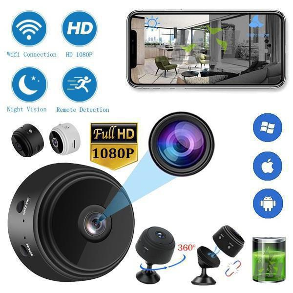 (1/2/4 szt.) 2023 Kamera Mini WiFi Szpieg Full HD 1080P Bezprzewodowa Ukryta Kamera Aktywowana Noktowizor Bezpieczeństwo Niania Kamera Nadzorcza Do Samochodu Dom Biuro_voghion.com