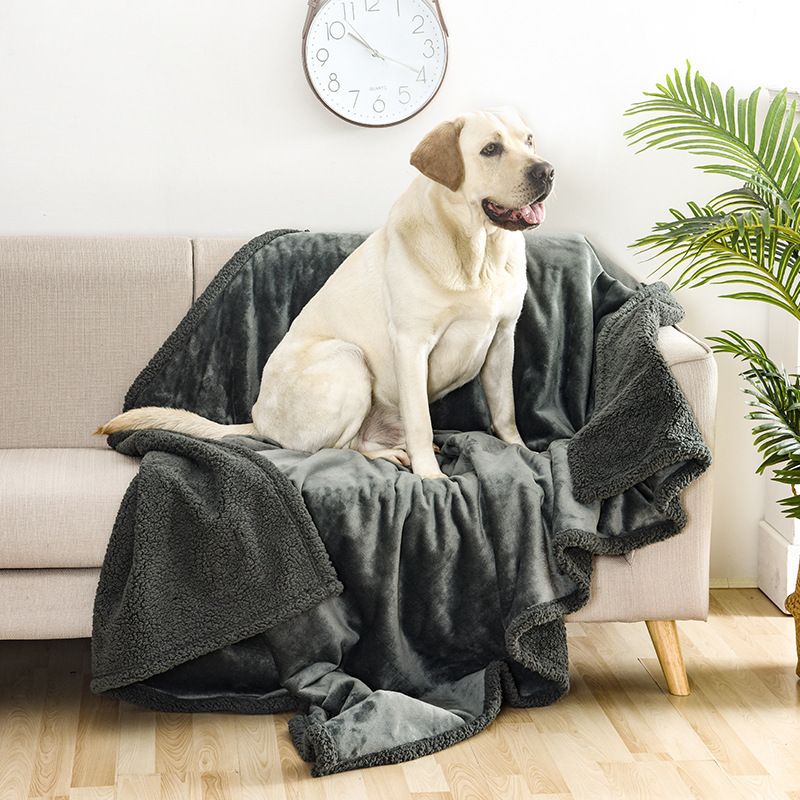 Coperta impermeabile anti-urina in pile di cotone e flanella, comoda e spessa, per letto per cani, accessori per animali domestici_voghion.com