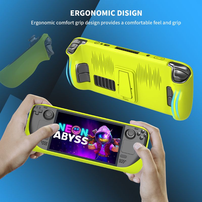 Steam Deck-Zubehör Steam Deck All-Inclusive-Schutzhülle, ultradünn, abnehmbare Abdeckung, sturz- und staubdicht, mit Halterung_voghion.com