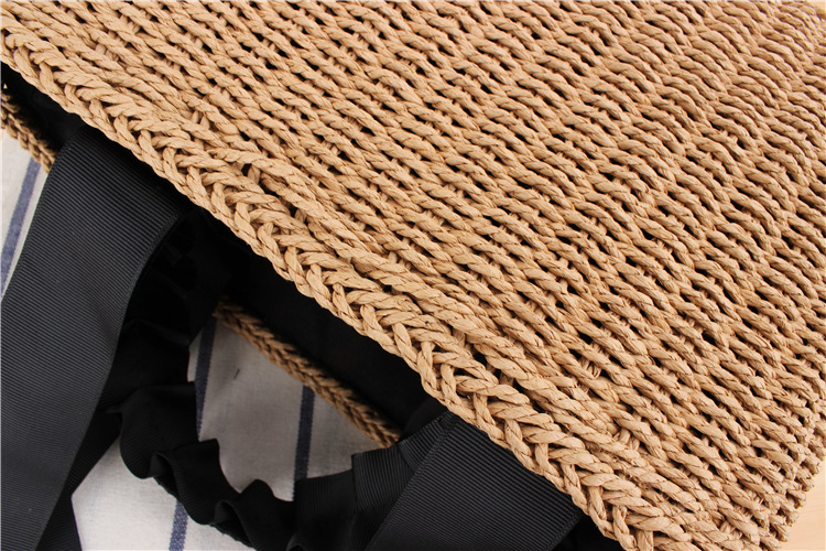 Minimalistyczna torba typu tote z papieru - styl ręcznie robionej torby plażowej z regulowanym uchwytem_voghion.com