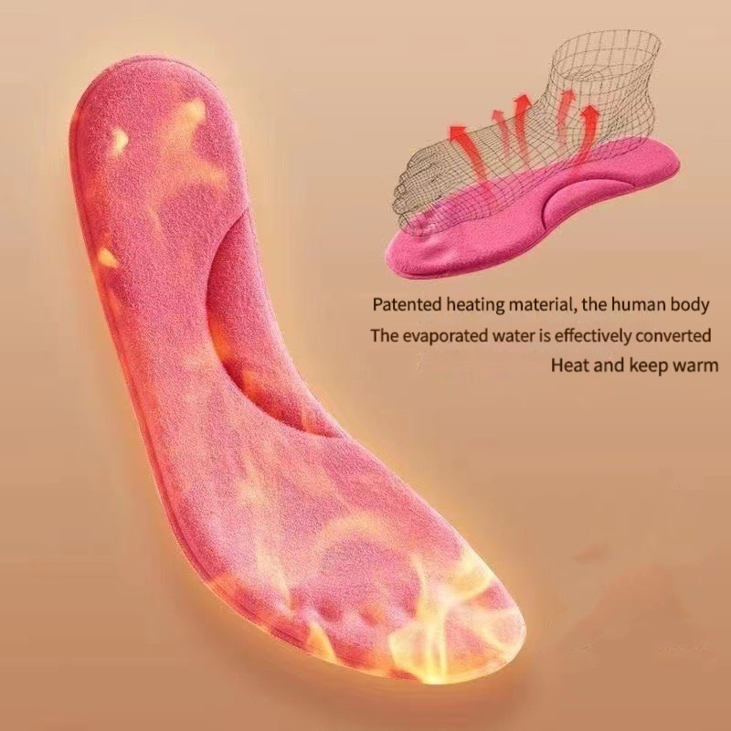 Zelfverwarmde inlegzolen voor voeten Winter Thermische dikker Memory Foam Heren Dames Sportschoenen Zelfverwarmende schoenpads_voghion.com