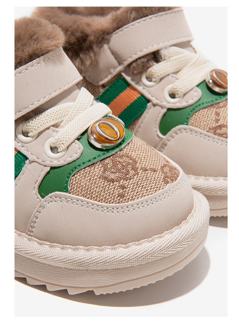 Stivali da neve invernali per bambini con stivali di cotone spessi e caldi Scarpe da neve in cotone per ragazzi e ragazze_voghion.com