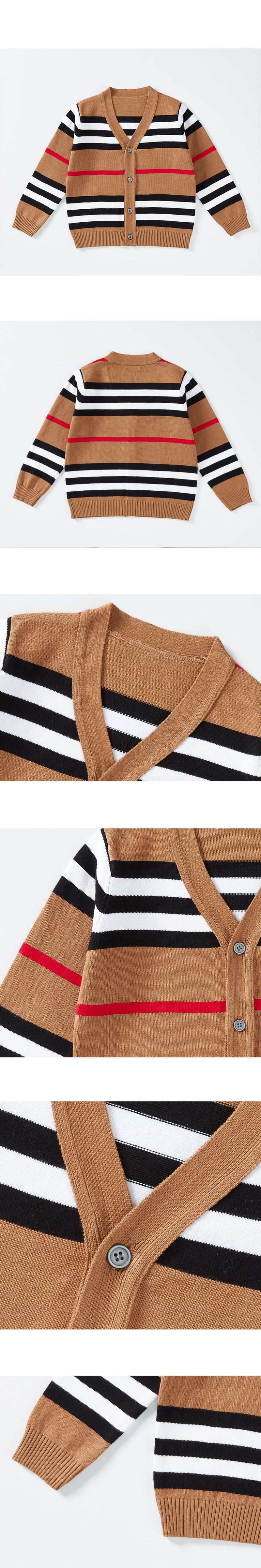 Cardigan tricoté pour enfants, manteau en laine de printemps pour garçons, pull pour enfants_voghion.com