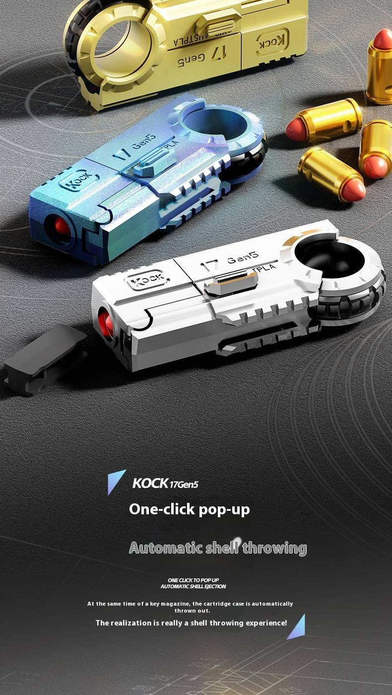 Παιχνίδι όπλο Soft Bullet Mini Glock διπλό πιστόλι δακτυλίου πιστόλι αποσυμπίεσης κράμα εκτοξευτήρα παιχνίδι εκτόξευσης_voghion.com