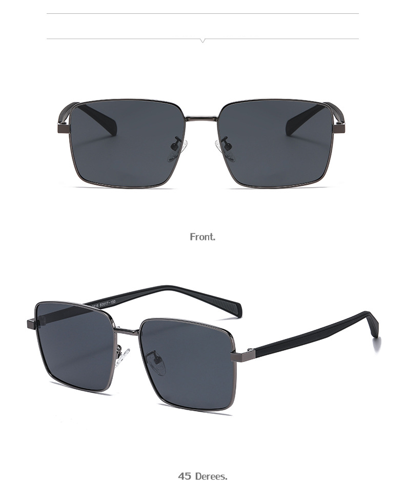 New Men's Polarized Sunglasses Fashion Square Frame Simple Driving Sunglasses Polarized Glasses For Fishing_voghion.com