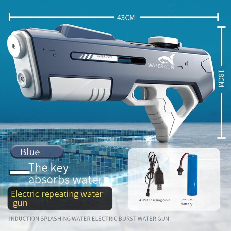 Elektriskā ūdens pistole, pilnībā automātiska ūdens uzsūkšana, pludmales ūdens rotaļlietas, nepārtrauktas ūdens Glock bērnu rotaļlietas_voghion.com