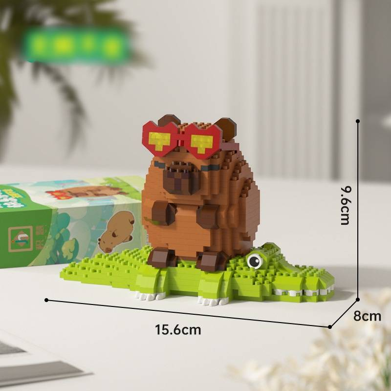 Capibara Bala Trendy Play Ornaments Cartone Animato Animale Lego Giocattoli Educativi Blocchi da Costruzione Giocattolo Regalo_voghion.com