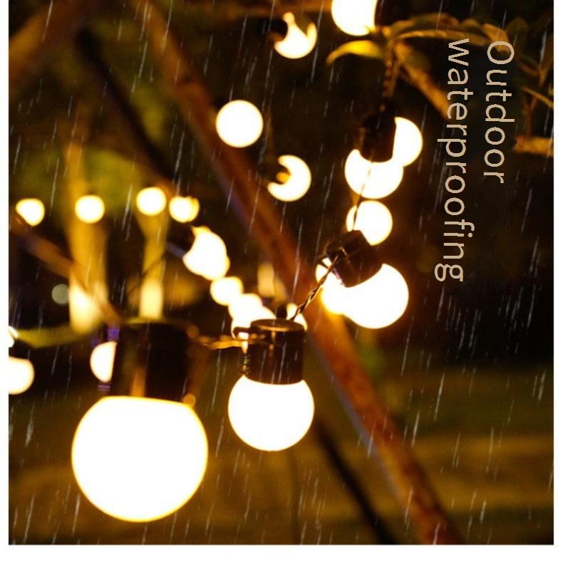 Vintage Papaya-lichtsnoer op zonne-energie - Waterdichte buitenverlichting voor tuin, camping en terras (warm wit/kleurveranderend)_voghion.com