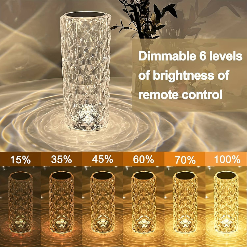 Lampada da tavolo in cristallo con controllo touch a 3 colori che cambia: luce notturna a LED con caricabatterie USB per decorazioni per la casa, Halloween, Natale, campeggio, feste_voghion.com