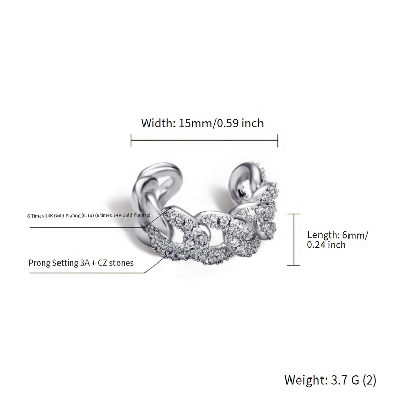 Earrings Exaggerated Oversized Zircon Earrings, Rings Inlaid With Diamonds, Diamond Earrings For Women, Personality, Temperament, High End_voghion.com