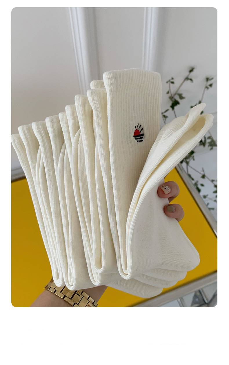 Crew Socks Plusox Sokken Ins Trendy Tube Sokken Geborduurd Koppel Mannen En Vrouwen Lange Sokken Smiley Regenboog Mentaliteit College Trend Merk_voghion.com