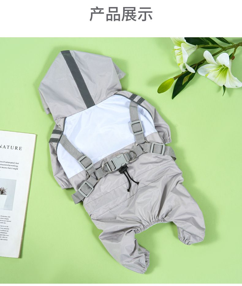 Clothing Universal Raincoat Large Small Full Coverage Leash Outdoor Dog Pet Clothes_voghion.com
