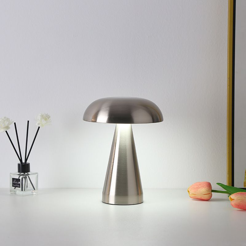 Lampă de masă decorativă din metal cu ciupercă, daneză, pentru birou, dormitor, încărcare portabilă_voghion.com