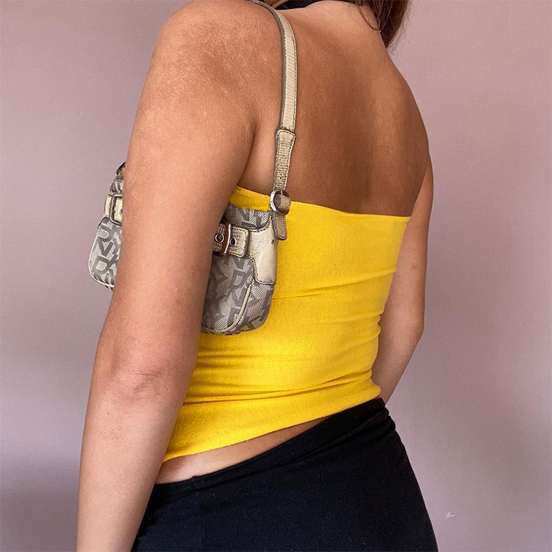 T-shirt estiva da donna con top a tubo corto e ombelico, top aderente con lacci_voghion.com