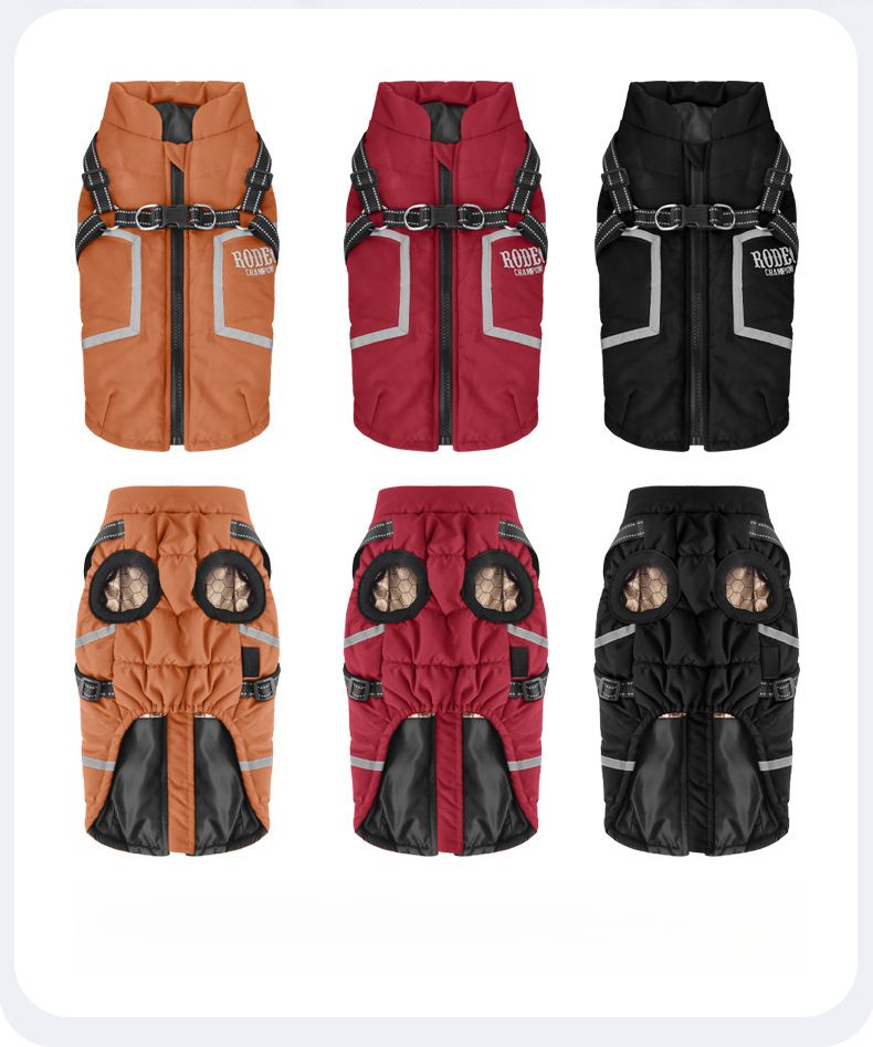 Baumwolljacke mit Leinenbefestigung, reflektierend, neue Herbst- und Winterkleidung, warme, leichte Haustierweste aus Graphen,_voghion.com
